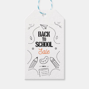 Back to School Typography Design Gift Tags