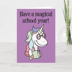 Back To School Unicorn Card