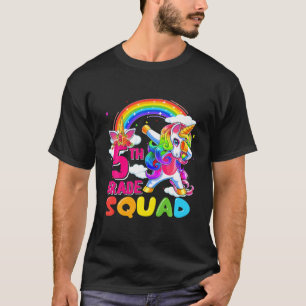 Back To School Unicorn Dabbing 5Th Grade Student F T-Shirt