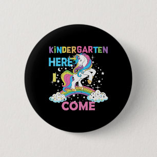 Back To School Unicorn Hello First Day Of Kinderga 6 Cm Round Badge