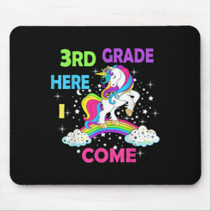 Back To School Unicorn Hello Kid First Day Of Thir Mouse Pad