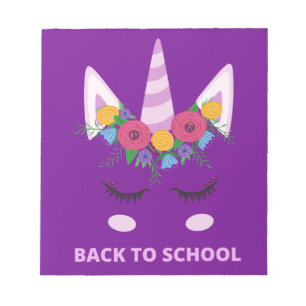 Back to School Unicorn Notepad