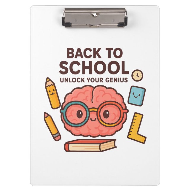 Back to School – Unlock Your Genius  Clipboard (Front)
