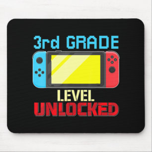 Back to School Video Gamer 3rd Grade Level Unlocke Mouse Pad