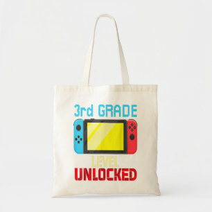 Back to School Video Gamer 3rd Grade Level Unlocke Tote Bag