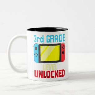 Back to School Video Gamer 3rd Grade Level Unlocke Two-Tone Coffee Mug