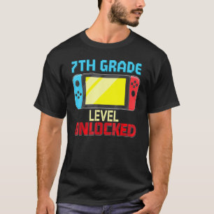Back To School Video Gamer 7th Grade Level Unlocke T-Shirt