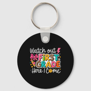 Back To School Watch Out Kindergarten Here I Come Key Ring