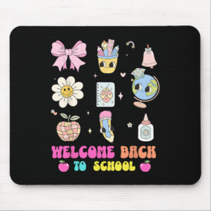 Back To School Welcome Back Cute Globe Pencil Art  Mouse Pad