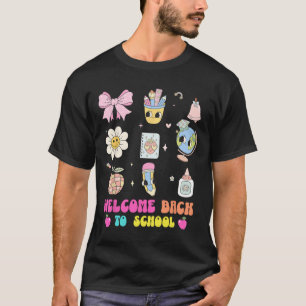 Back To School Welcome Back Cute Globe Pencil Art T-Shirt