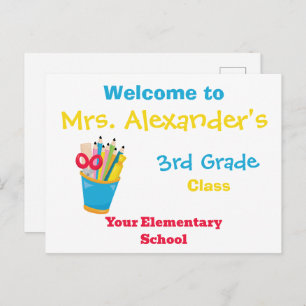Back to School Welcome Notice Postcard