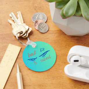 Back to school with an anime twist Printed Key Ring