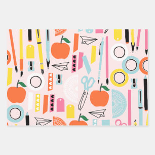 Back to school wrapping paper