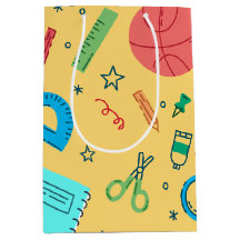 Back to school yellow supplies