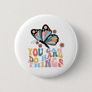 Back To School You Can Do Hard Things 6 Cm Round Badge