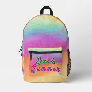 Back to Summer Printed Backpack