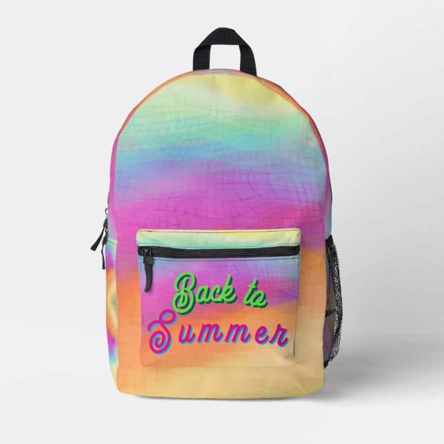 Back to Summer Printed Backpack (Front)