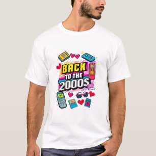 Back to The 2000s Retro Design Vintage Theme Party T-Shirt