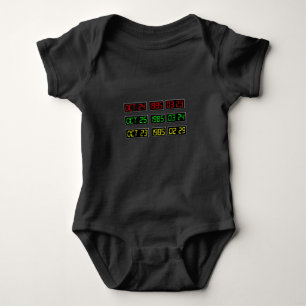 Back to the 80s by Time Travel Machine Baby Bodysuit