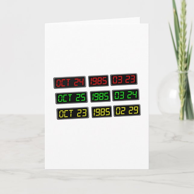Back to the 80s by Time Travel Machine Card (Front)