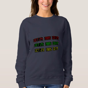Back to the 80s by Time Travel Machine Sweatshirt