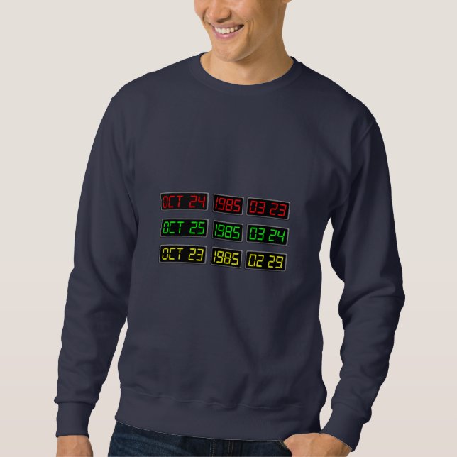 Back to the 80s by Time Travel Machine Sweatshirt (Front)