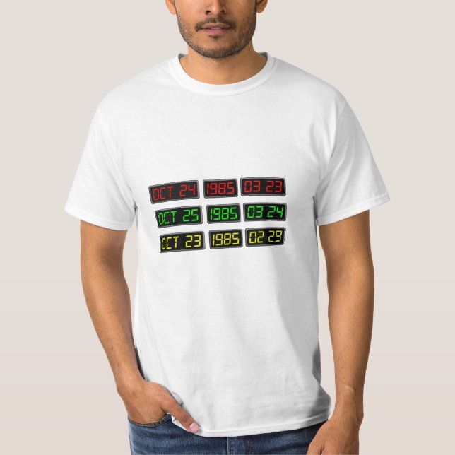 Back to the 80s by Time Travel Machine T-Shirt (Front)