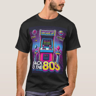 Back to the 80s Retro Arcade T-Shirt  Neon Coin-UP