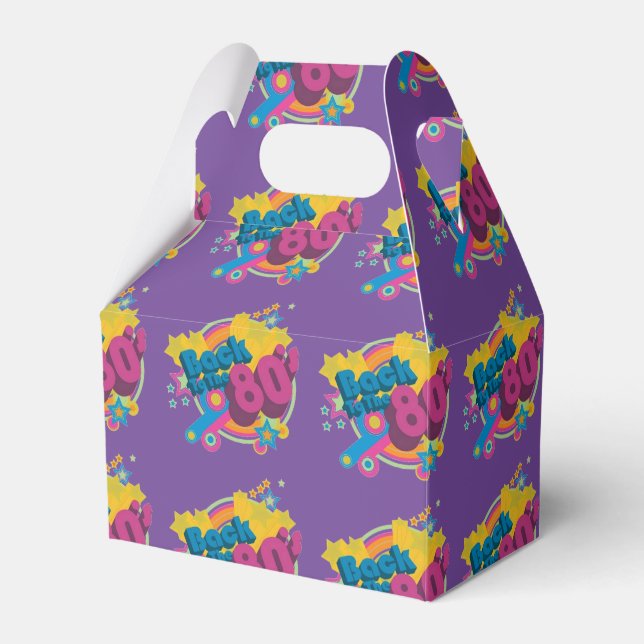 Back To The 80's Retro Pattern Favour Box (Front Side)