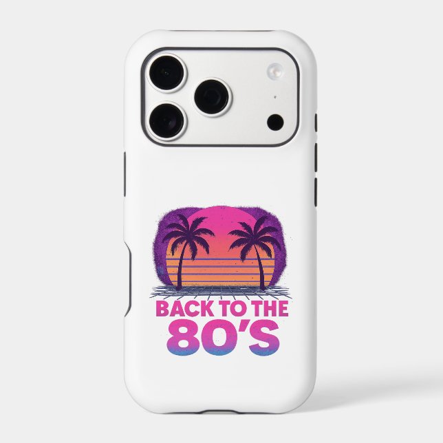 Back to the 80s Retro Synthwave iPhone Case (Back)