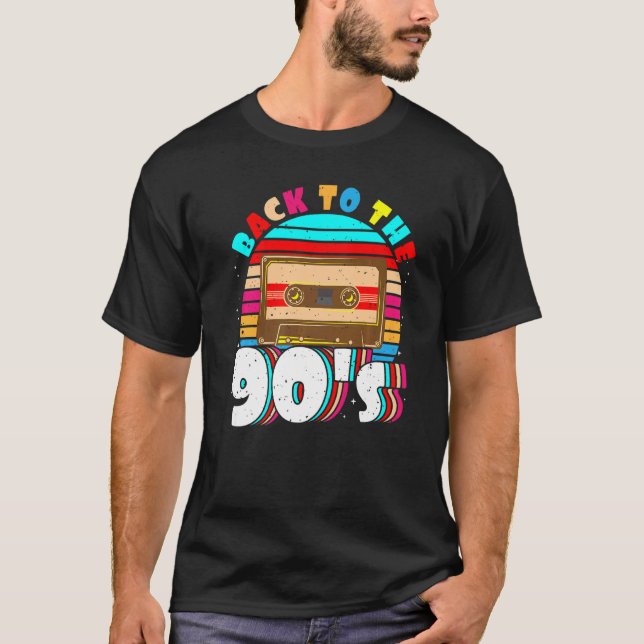 Back To The 90s 90s Disco Radio And Techno Era Vin T-Shirt (Front)
