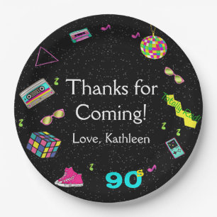 Back to the 90's, Any Age, Thank You Paper Plate