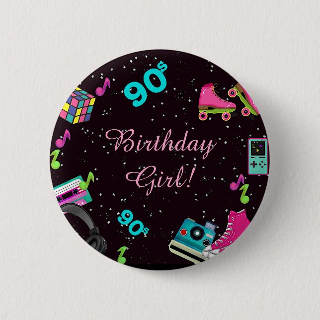 Back to the 90's, Any Age, Welcome 6 Cm Round Badge (Front)