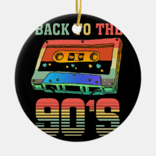 Back to the 90s Retro Party 90er Cassette Ceramic Ornament