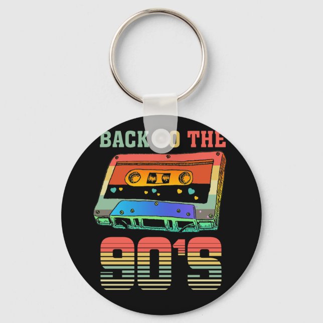 Back to the 90s Retro Party 90er Cassette Key Ring (Front)