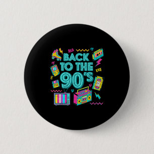 Back To The 90s Retro Vintage Throwback For Men Wo 6 Cm Round Badge