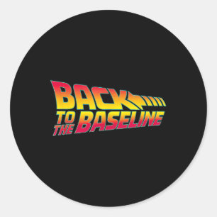 Back To The Baseline Classic Round Sticker