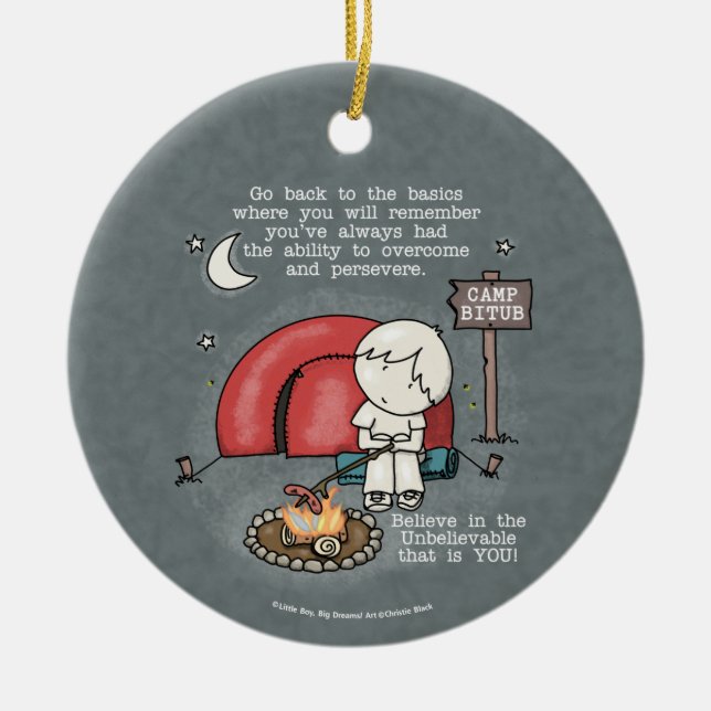 Back to the Basics Ceramic Ornament (Front)