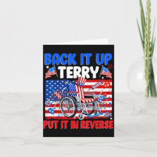 Back Up Terry Put in Reverse Firework USA 4th of Card