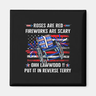 Back Up Terry Put It In Reverse Firework Funny 4th Magnet