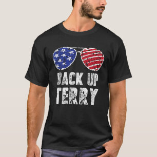 Back Up Terry Sunglasses 4th July Us Flag Firework T-Shirt