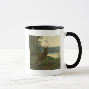 Back view of Elk Looking over a Lake Mug