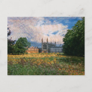 Back view of King's College in Cambridge England Postcard