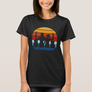 Back Vintage Retro Rock & Roll Music And Woman Gui T-Shirt