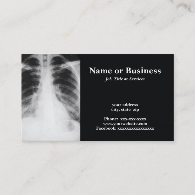 back xray business card (Front)
