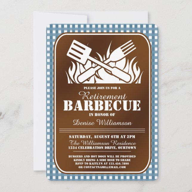 Back Yard Barbecue Party Invitation (Front)