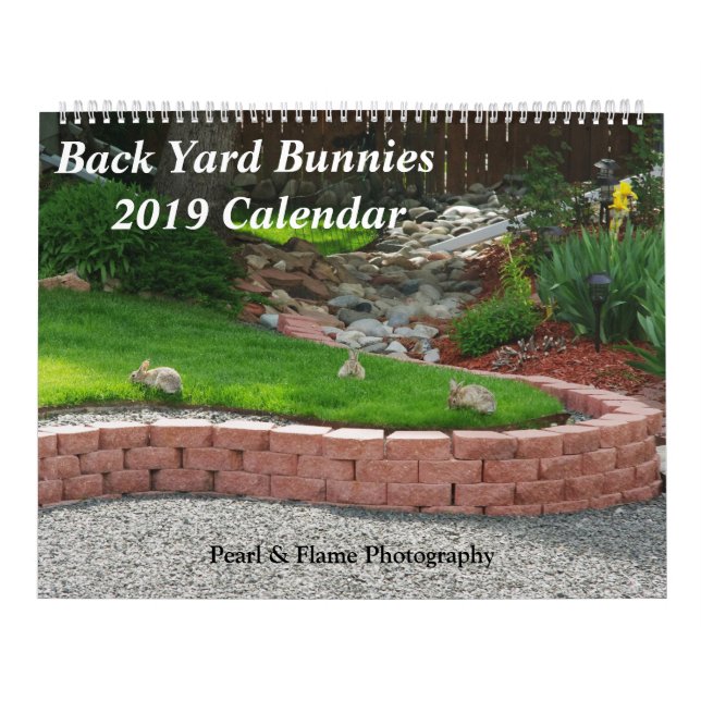 Back Yard Bunnies 2019 photo calendar (Cover)