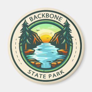 Backbone State Park Iowa Badge Magnet