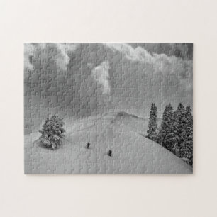Backcountry Ski Climbers in fresh powder Jigsaw Puzzle