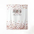Backdrop 90th Birthday Rose Gold White Confetti